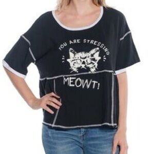 SOLD | Altar'd State Black Cat Graphic Top
